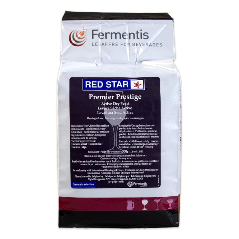500g Brick Wine Yeast Red Star PREMIER PRESTIGE for Whites and Rose