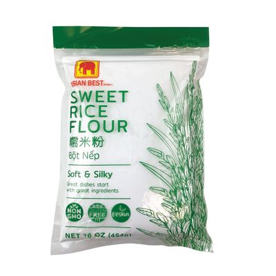Asian Best Sweet Rice Flour, Soft & Silky, Gluten Free, Non-GMO, Vegan, 16 oz