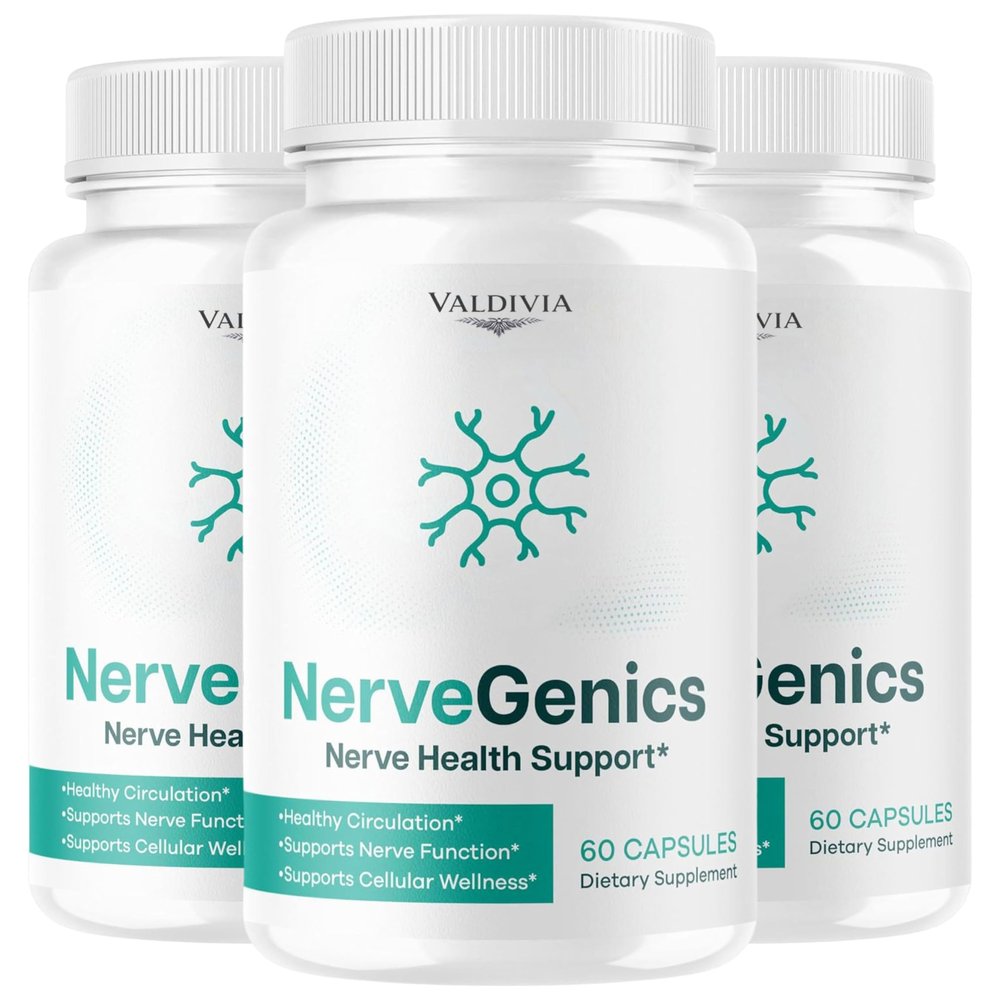 (3 Pack) NerveGenics Capsules - Official NerveGenics Nerve Health Support Advanced Formula, Nerve Genics Natural Premium Multivitamin for Overall Health & Wellness, 180 Capsules for 3 Months