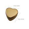 Abaodam Heart Shape Tinplate Candy Boxes Set of 12 with Small, Medium, Large Sizes, Frosted Gold Finish, Cookie and Biscuit Storage for Wedding, Party, and Festival Treats view 2