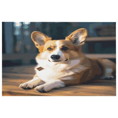 Smart Corgi Front Door Mat Waterproof Welcome Mats Absorbent Non-Slip Doormat Heavy Duty Entryway Rug Indoor Area Rug Low Profile Bath Mat for Home Outside Entrance 23.6"x15.7"
