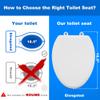 Angol Shiold 3 Inch Raised Toilet Seat, Elongated Toilet Seat Cover with Slow Close Lid, Non-Slip Stable Elevated Toilet Seat,White view 3