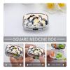 Animal Penguins Watercolor Pattern Pill Case 2 Compartment Metal Small Pill Box Travel Pill Organizer Portable Medicine Container Mini Daily Medication Holder for Vitamin Container Fish Oil view 4