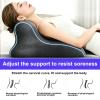 Aroma Diffuser 27 Ergonomic Memory Foam Wedge Pillow, Contoured Support for Neck & Waist, Multi-Functional for Sleeping/Couples/Reading/Travel, Removable Washable Cover (Dark Gray) view 3
