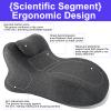 Aroma Diffuser 27 Ergonomic Memory Foam Wedge Pillow, Contoured Support for Neck & Waist, Multi-Functional for Sleeping/Couples/Reading/Travel, Removable Washable Cover (Dark Gray) view 4