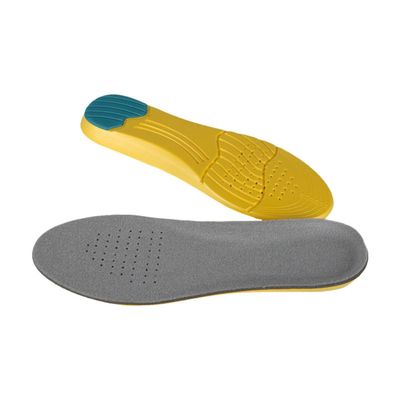 TOGEVAL High Elastic Breathable Shock-Absorbing Insoles, Eva Sweat Absorbing Shoe Pads for Running Sports, Thick Cushioned Heightening Inserts for Men and Women (Gray Size 35-40)