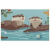 Otters Front Door Mat Waterproof Welcome Mats Absorbent Non-Slip Doormat Heavy Duty Entryway Rug Indoor Area Rug Low Profile Bath Mat for Home Outside Entrance 23.6"x15.7" view 1