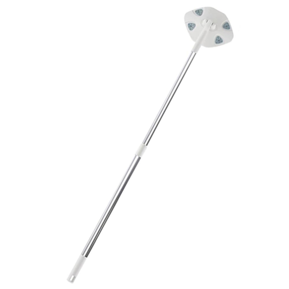 Hoement Retractable White Microfiber Dust Mop Triangle Head with Rotatable Handle, No-wash Handheld Floor Cleaning Mop for Home Use, Convenient Cleaning Tool for Hardwood and Vinyl Floors