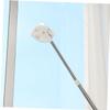 Hoement Retractable White Microfiber Dust Mop Triangle Head with Rotatable Handle, No-wash Handheld Floor Cleaning Mop for Home Use, Convenient Cleaning Tool for Hardwood and Vinyl Floors view 4