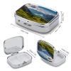 Switzerland Alps Pill Case 2 Compartment Metal Small Pill Box Travel Pill Organizer Portable Medicine Container Mini Daily Medication Holder for Vitamin Container Fish Oil view 2