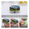 Switzerland Alps Pill Case 2 Compartment Metal Small Pill Box Travel Pill Organizer Portable Medicine Container Mini Daily Medication Holder for Vitamin Container Fish Oil view 4