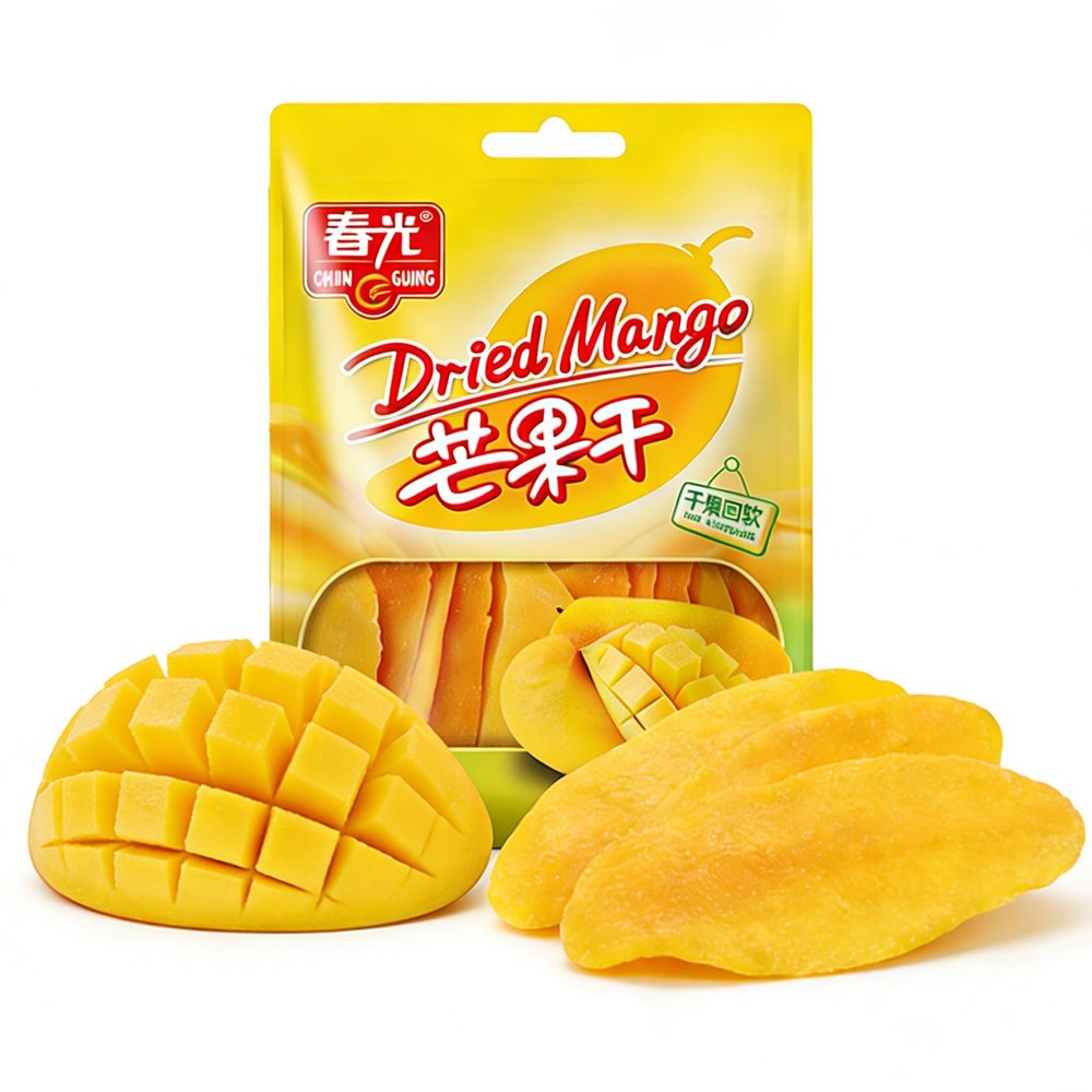 Dried Mango Slices - Soft & Juicy, Low Sugar, Naturally Ripened Hainan Jinhuang Mango | Gluten Free, 258g (8.9oz), 100% Natural, No Additives, Source of Vitamin C & Fiber