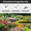 Dragon Fly Clip, 3D Dragon Fly Clips for Bugs - Double Reinforced Wings/Upgraded Strong Clip, PVC Waterproof Wings Never Fade, 1:1 Realistic Fake Dragonfly Clips to Keep Bugs Away (12 PCS) view 2