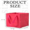 LFCXHTY Hot Pink Gift Bags 4.7 IN Square Gift Bags Square Paper Bag with Handles for Party Favor (Magenta, 4.7 x 4.7 x 4.7 in, 10 CT) view 2