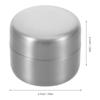 Hoement Stainless Steel Waterproof Pill Box Medium Portable Round Metal Medicine Organizer Small Storage Jar with Lid Travel Daily Use view 2