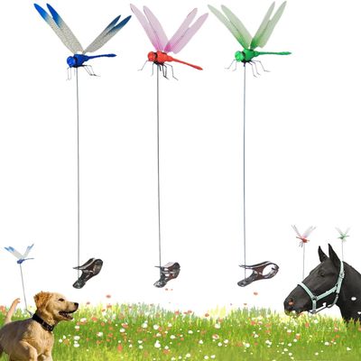 Dragon Fly Clip, 3D Dragon Fly Clips for Bugs - Double Reinforced Wings/Upgraded Strong Clip, PVC Waterproof Wings Never Fade, 1:1 Realistic Fake Dragonfly Clips to Keep Bugs Away (3 PCS)