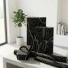 Liobelon Abstract Topographic Map Wrapping Paper Roll, Black and White Minimalist Gift Wrap, Geometric Contour Design for Birthday Gifts, Graduation Gifts, Men, Women - 17 in x 16.4 ft (BLACK) view 4