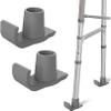 dPois Walker Glide Skis, Universal Fit Walkers ski Glides, Heavy Duty Rubber Walkers Glides Walker Feet Replacement 2Pcs Grey One Size view 1