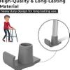 dPois Walker Glide Skis, Universal Fit Walkers ski Glides, Heavy Duty Rubber Walkers Glides Walker Feet Replacement 2Pcs Grey One Size view 3