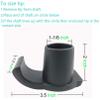 dPois Walker Glide Skis, Universal Fit Walkers ski Glides, Heavy Duty Rubber Walkers Glides Walker Feet Replacement 2Pcs Grey One Size view 4