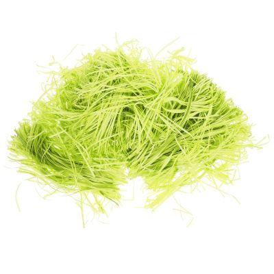 Baluue Shredded Paper Filler for Box and Basket, 500g Green Raffia Crinkle Cut Tissue Paper, Decorative Box Stuffing for Holiday Wrapping and Basket Supplies