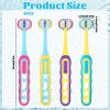 HJZHII 4pcs Toddler Toothbrush, Soft Bristles 3 Sided Toothbrush Infant Training Tooth Brush Easy Grip Handle & Complete Care Comfortable for Sensitive Gums for Ages 1-12 Years 4 Fun Colors view 2
