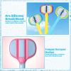 HJZHII 4pcs Toddler Toothbrush, Soft Bristles 3 Sided Toothbrush Infant Training Tooth Brush Easy Grip Handle & Complete Care Comfortable for Sensitive Gums for Ages 1-12 Years 4 Fun Colors view 3