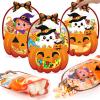 Fuutreo 50 Pcs Halloween Treat Bags with Handles, Witch Plastic view 1