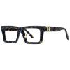 FYTOO Thick Square Blue Tortoiseshell Reading Glasses, Acetate Frame Blue Light Blocking Computer Readers for Women Men view 4