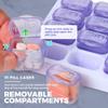 1Pcs OSJuxaldor Monthly Pill Organizer 31 Day with 31 Compartments, 30 Day Pill Box Case, Large Portable Daily Pill Container for Vitamin, Medicine, Supplement, Fish OilPurple view 3
