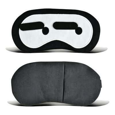 Funny Face Plush Blackout Eye Mask, Soft Breathable Adjustable Sleep Eye Cover for Adults Kids, Ideal for Nap Home Office Travel Holiday Gifts (Neutral Face)