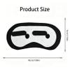 Funny Face Plush Blackout Eye Mask, Soft Breathable Adjustable Sleep Eye Cover for Adults Kids, Ideal for Nap Home Office Travel Holiday Gifts (Neutral Face) view 2