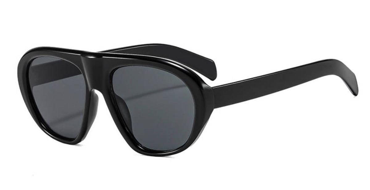 GVBSDvision Retro Anti-UV Tinted Lens, Yellow, Blue, Red, Green Square Reading Glass, Sun Reading Glass (Stylish Black Frame Gray Lens, 2.5, x)