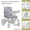 Fiqyvagox Leaf Print White Gray Mobility Scooter Seat Cover Dustproof Elastic Hem Electric & Mobility Scooters Seat Protector with Adjustable Buckle Strap(3518inch) view 2