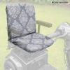 Fiqyvagox Leaf Print White Gray Mobility Scooter Seat Cover Dustproof Elastic Hem Electric & Mobility Scooters Seat Protector with Adjustable Buckle Strap(3518inch) view 3