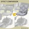 Fiqyvagox Leaf Print White Gray Mobility Scooter Seat Cover Dustproof Elastic Hem Electric & Mobility Scooters Seat Protector with Adjustable Buckle Strap(3518inch) view 4