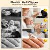 2026 Upgrade 2-in-1 Electric Nail Clipper & Filer, Baby Nail Trimmer with LED Light 3-Speed Quiet (<45dB) Portable Nail Cutter for Seniors & Adults, Rechargeable via USB-C view 2