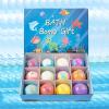 Easter Bath Bombs with Surprise Toys Inside, 12-Pack Kids Color Changing Bath Fizzies, Natural Sea Salt Bubble Bath Bombs - Easter Basket Stuffers for Girls Boys (Sea) view 1