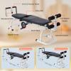 Cervical Lumbar Traction Bed, Stretch Bench, Body Stretching Device, Spine Cervical Massage Traction Bed, Multifunctional Portable Human B self-Adhesive Hook-and-Loop Traction Straps Standard Version view 2