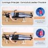 Cervical Lumbar Traction Bed, Stretch Bench, Body Stretching Device, Spine Cervical Massage Traction Bed, Multifunctional Portable Human B self-Adhesive Hook-and-Loop Traction Straps Standard Version view 4