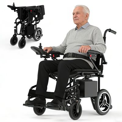AXADA Electric Wheelchair for Adults,Elderly,Lightweight Foldable Wheelchair 15 Miles Long Travel Range,500W Motorized Wheelchair and Supports Up to 300 lbs,All-Terrain