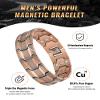 vapeples 99.99% Pure Copper Men's Bracelet with 3800 Gauss Triple-Strength Magnets, Foldover Clasp, and Adjustable Size,Shield Design view 3