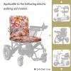 Txsniver Pink Orange Floral Print Mobility Scooter Seat Cover with Adjustable Buckles, Universal Snug Fit Electric Power Chair Seat Protector Accessories, 35 x 18 Inch view 2