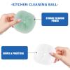 OUNONA 12pcs Kitchen Scouring Balls Household Scrubbers Ball for Washing Pots and Bowls Multi-Color Sturdy Kitchen Cookware Cleaning Tools for Home Use Random Color view 3