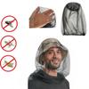 Mosquito Head Nets Mesh,Face Neck Fly Netting Hood,Bug Protection Extra Fine Holes for Camping,Fishing,Outdoor Activity (Black) view 3