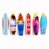 1:12 Scale Miniature Surfboard for Collectible Displays, 6PCS Summer Beach Scene Prop, Surfboard Cupcake Toppers Diorama Supplies, Tiny Surfboard for Crafts and Desktop Decor view 1