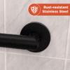 HEALTHCRAFT 12" Miter Grab Bar, ADA Compliant Bathroom Safety Bar, Stainless Steel Shower Handle, 500 lb Support, Modern Bathroom Rail for Shower, Tub & Toilet Wall (1, Matte Black, 12 Inch) view 4
