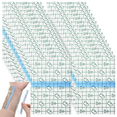 30 PCS Shower Waterproof Patch 15 X 10cm Transparent Stretch Adhesive Bandage Waterproof Shower Protector Cover Protective Shower Film Wrap Tattoo Cover Patch for Bath Swimming