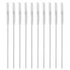 10pcs Hearing Aid Cleaning Brushes, Stainless Steel Hearing Aid Vent Tube Brushes Soft Nylon Bristles Cleaner Tools for Small Holes Earbuds Headphones Accessories view 1