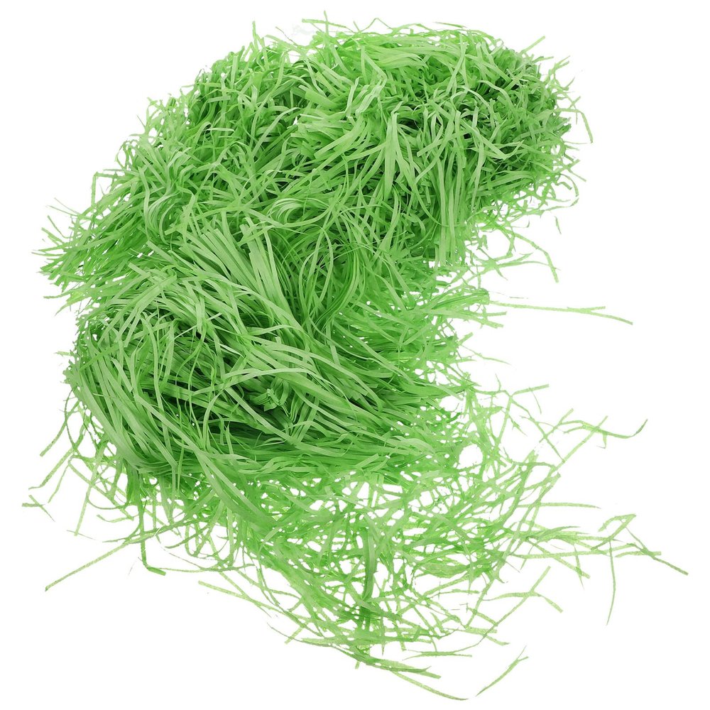 Angoily Shredded Tissue Paper and Raffia Paper Shreds 500g Pack, Natural Grass Green Basket Filler for Boxes and Birthday Party Decorations, Eco-friendly Packing Filler for Wrapping